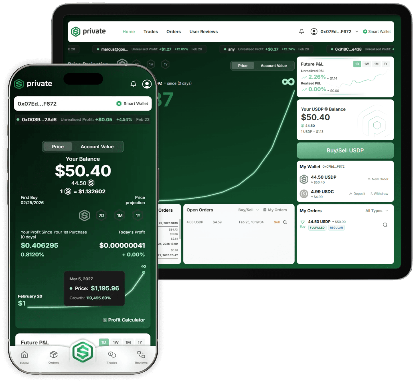 USDP Dashboard Mobile